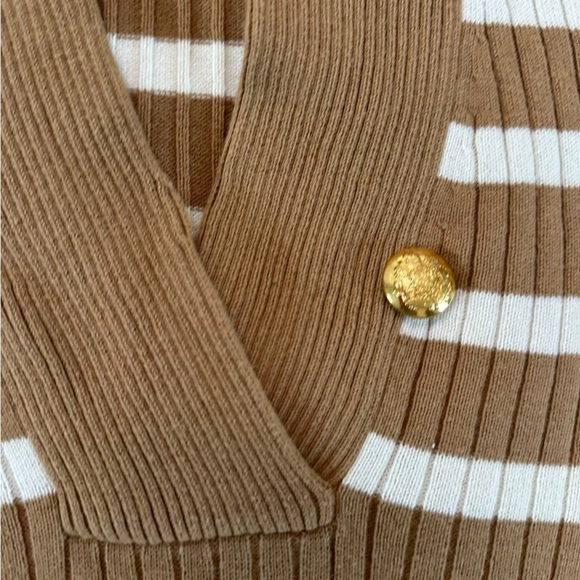 Ralph Lauren Brown and Tan V-Neck Sweater - Picture 13 of 16